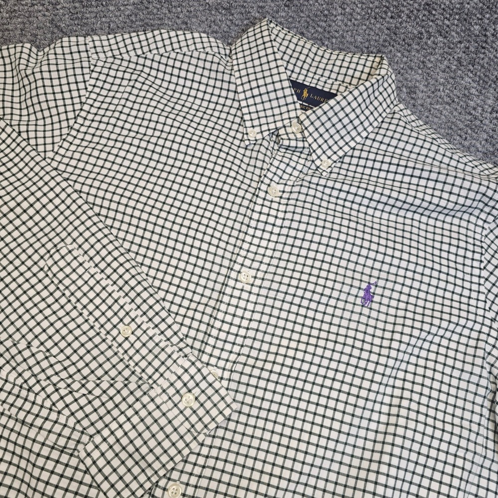 Polo Ralph Lauren Classic Fit Gingham Check Button Down Shirt Pony‎ Logo Men